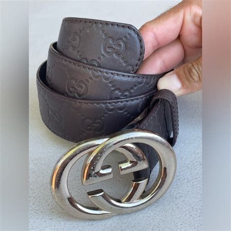 ceinture gucci 162922 486539 85 34 couleur or|Ceinture large GG Marmont en denim noir et gris .